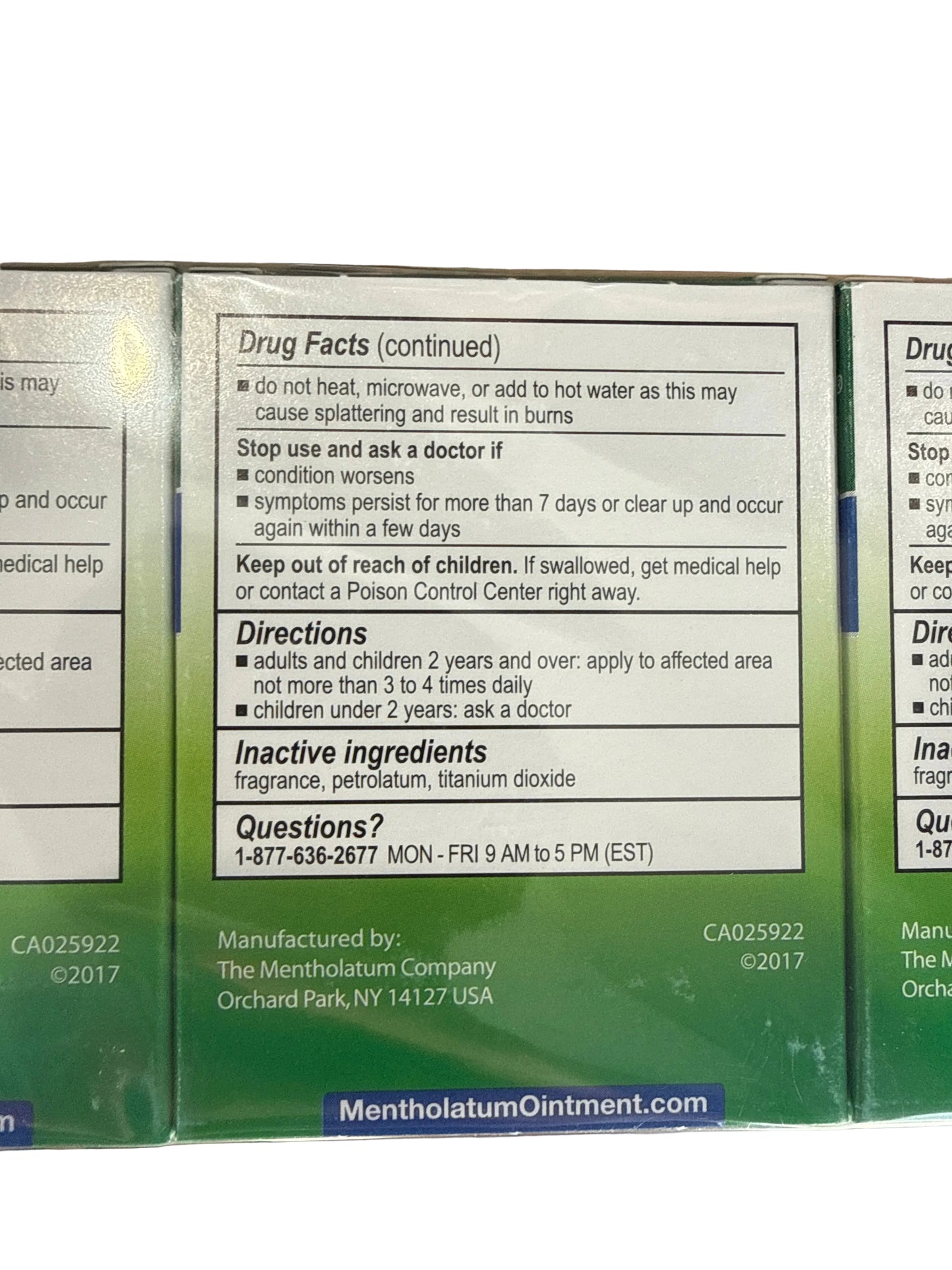 6 Pack Mentholatum Original Topical Analgesic Ointment Aromatic Vapor Rub 3oz