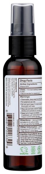 everyone for every body Hand Sanitizer Spray, 2 Ounce (Pack of 1), Travel Size, Ruby Grapefruit, Plant Derived Alcohol with Pure Essential Oils, 99% Effective Against Germs