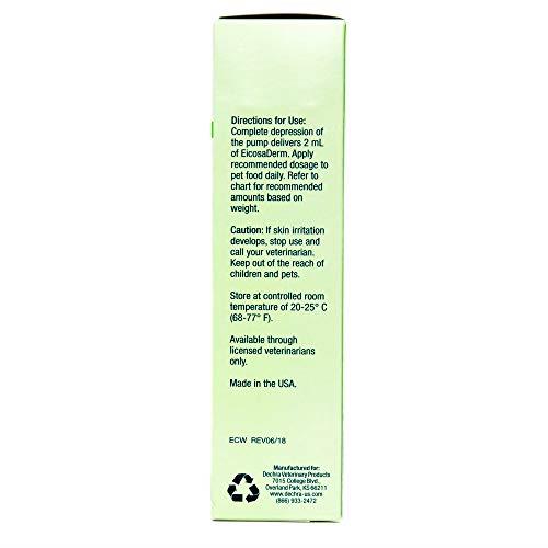 Dechra Eicosaderm Omega 3 Liquid - Dog & Cat Supplement, Fatty Acid, Nutritional Support