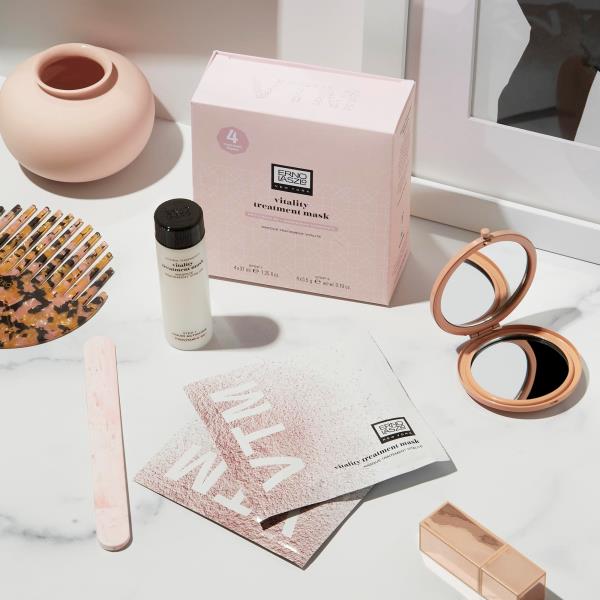 Erno Laszlo Vitality Skincare Mask, Pink Face Mask Peel, Plump and Clarify, Mineral Powder Blend with Serum Lotion, 4 Pack of Masks (1.25 Fl Oz Each)