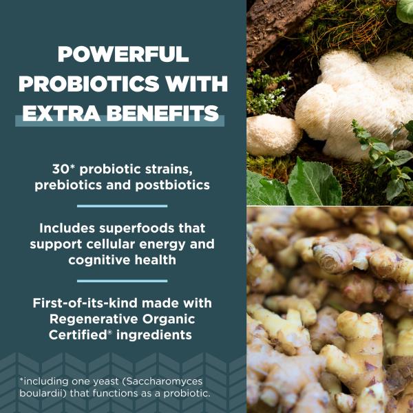 Ancient Nutrition Extra Strength Probiotics - Regenerative Organic Certified, 50 Billion CFUs, 60 Capsules