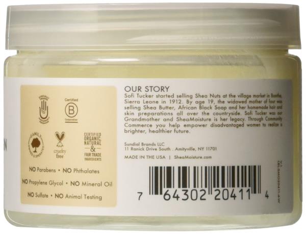 Shea Moisture 100% Extra Virgin Coconut Oil Head-to-Toe Nourishing Hydration for Unisex, 10.5 Ounce