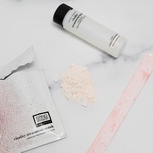 Erno Laszlo Vitality Skincare Mask, Pink Face Mask Peel, Plump and Clarify, Mineral Powder Blend with Serum Lotion, 4 Pack of Masks (1.25 Fl Oz Each)
