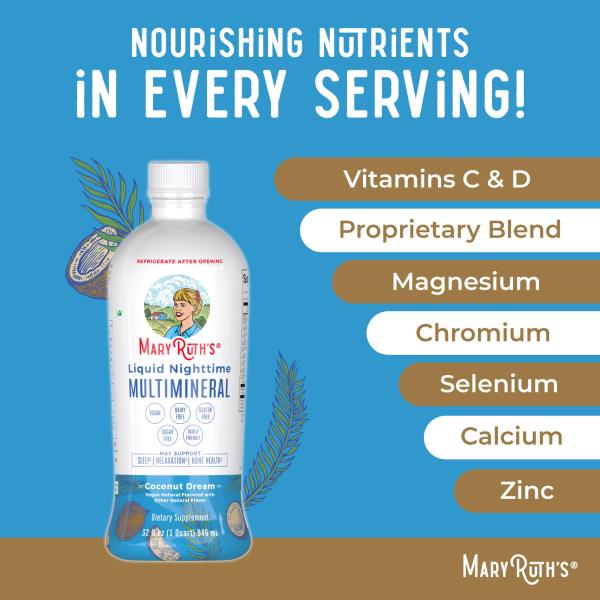 MaryRuth Organics Liquid Nighttime Multimineral | 32 Oz 12/2025