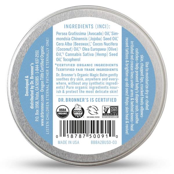 Dr. Bronner's - Organic Magic Balm, Hands Face Body, 2 oz ***VALUE 6 PACK**