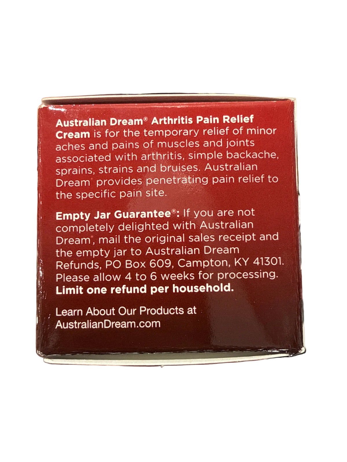 2/28 Australian Dream Arthritis Pain Relief Cream, Non-Greasy, Joint Support, 2 oz