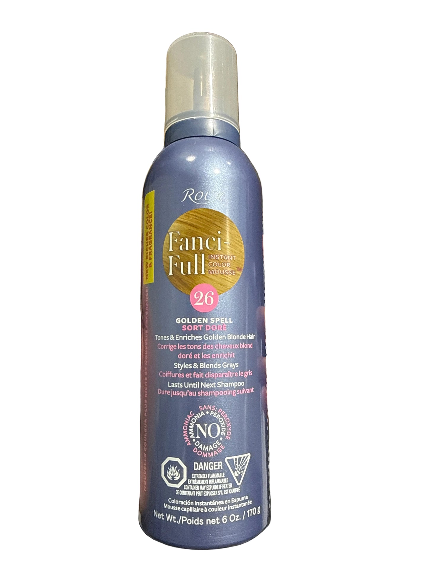 Roux Fanci-Full Color Styling Mousse #26 Golden Spell 6 oz.