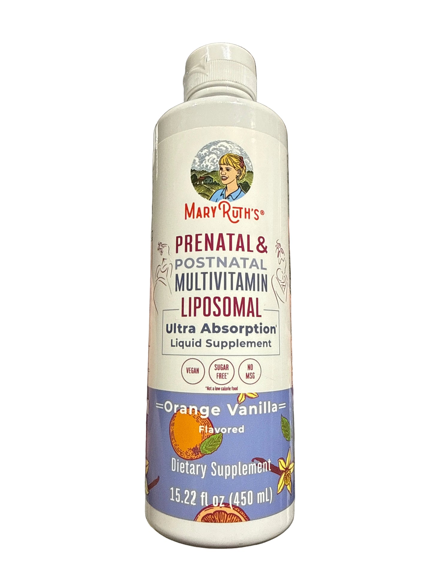 READ 5/26 Prenatal Postnatal Multivitamin Liposomal Orange Vanilla 15.22 Fl Oz 30 Servings