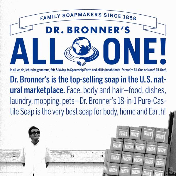 Dr. Bronner's - Organic Sugar Soap (Lemongrass, 12 Ounce) - Made with Organic Oils, Sugar and Shikakai Powder, 4-in-1 Use: Hands, Body, Face and Hair, Cleanses, Moisturizes and Nourishes, Vegan