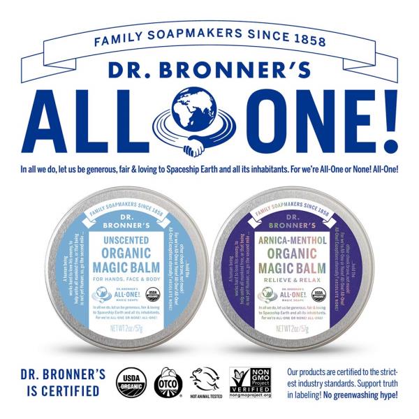 Dr. Bronner's - Organic Magic Balm, Hands Face Body, 2 oz ***VALUE 6 PACK**