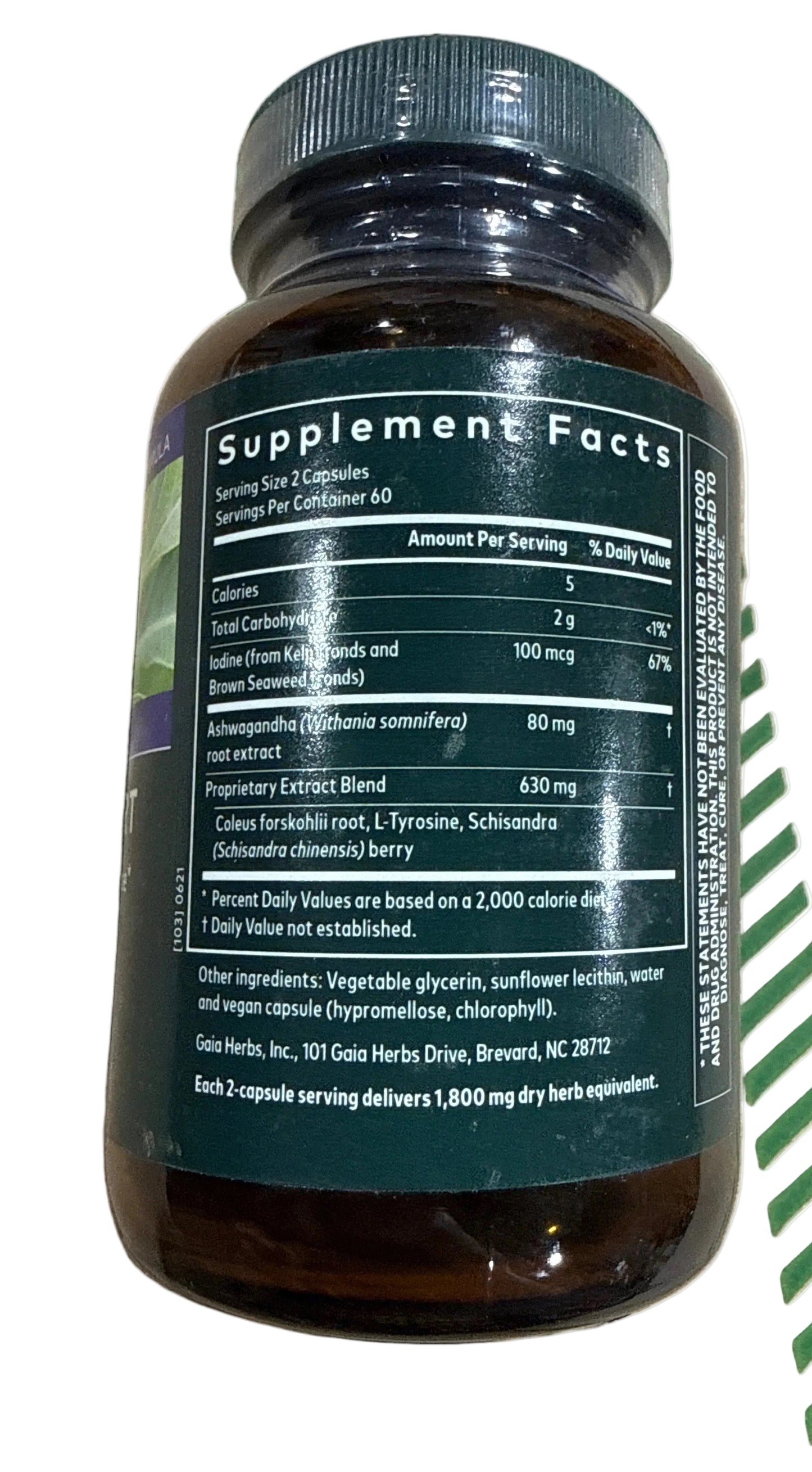 9/26 Gaia Herbs Thyroid Support 120 Caps for Healthy Metabolism and Hormone Balance