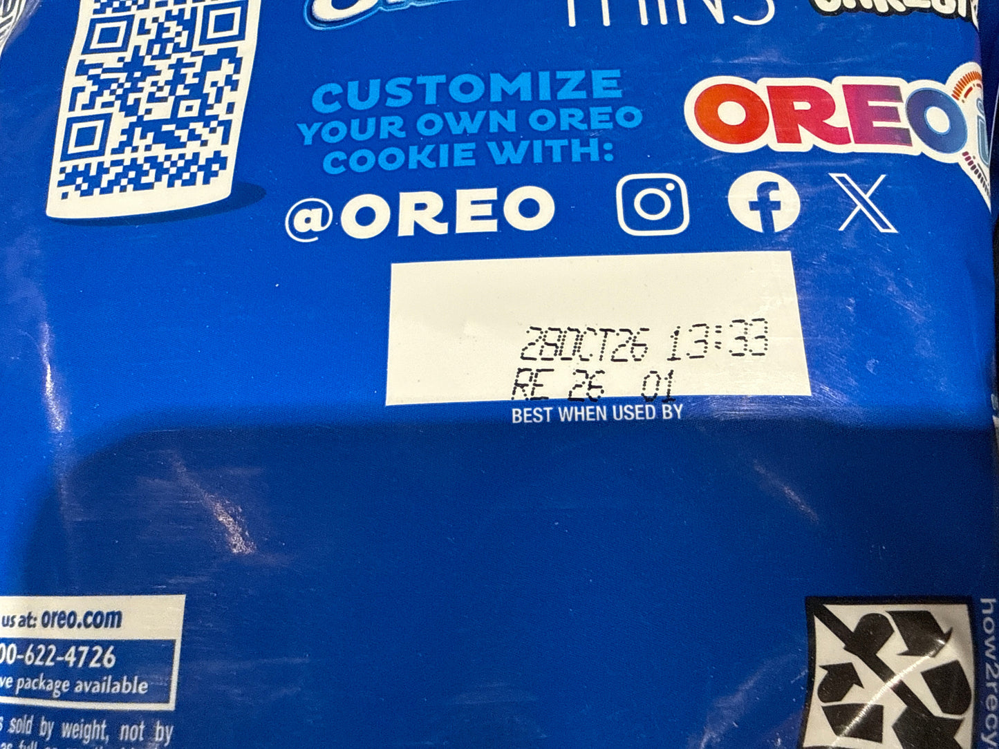 2x OREO Double Stuf Zero Sugar Free Chocolate Cookies, 10 Packs of 2, BB 10/28/26
