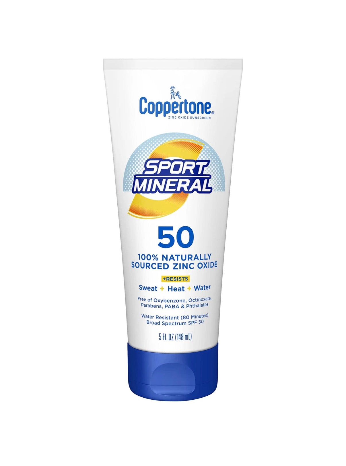 1/27 3x Coppertone Sport Mineral Sunscreen Lotion SPF 50, Water Resistant Sunscreen