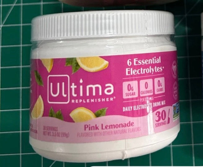 4/27 Ultima Replenisher Daily Electrolyte Powder Mix Sugar Free Pink Lemonade