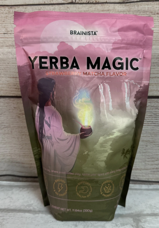 VERO Brainista Yerba Mate Instant Tea Powder, 3-in-1 Super Drink - Clean Energy, Brain Fog Buster, and Gut Health Powered by Nootropics, Prebiotics and Probiotics | Yerba Magic Strawberry Matcha 30 Servings