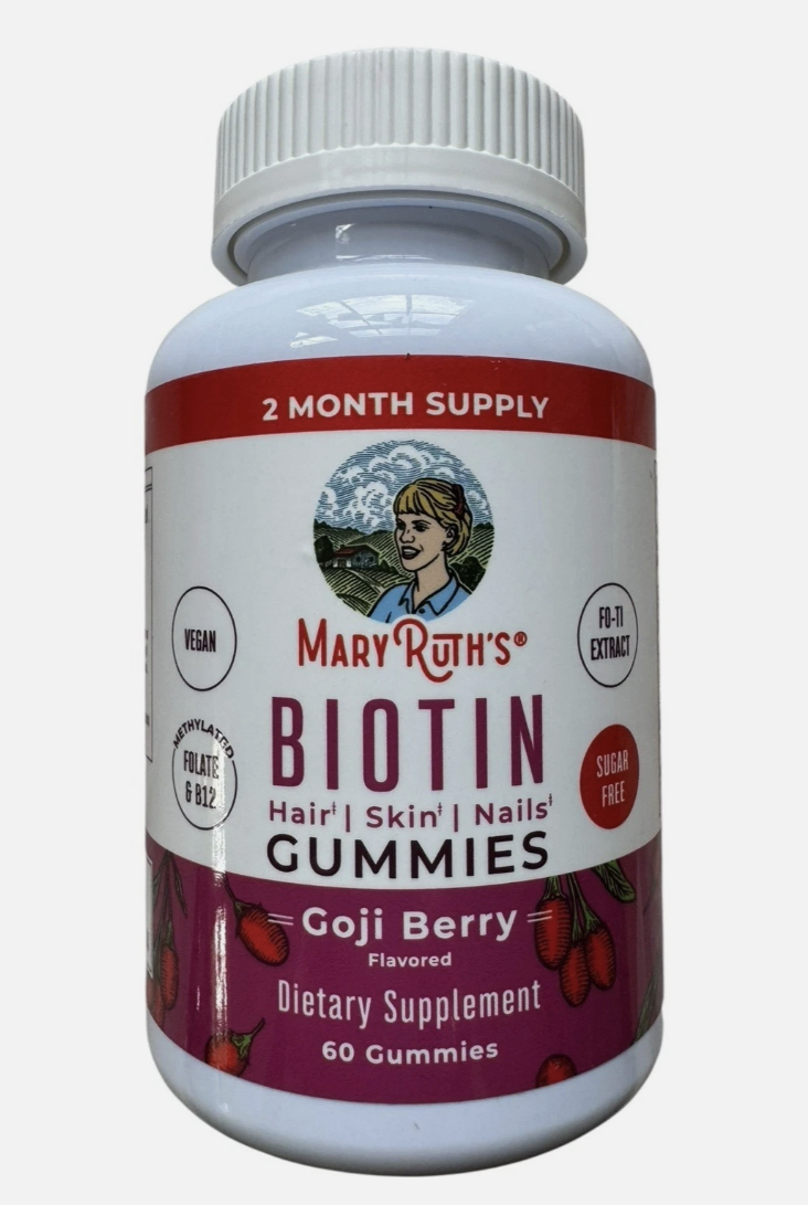 READ 6/26 MaryRuth Organics Biotin Gummies | Sugar Free | Vegan | Non-GMO | 2,500 mcg Biotin Supplement | Hair Skin and Nails Vitamins | Hair Growth Vitamins | Hair Growth Supplement | 60 Count