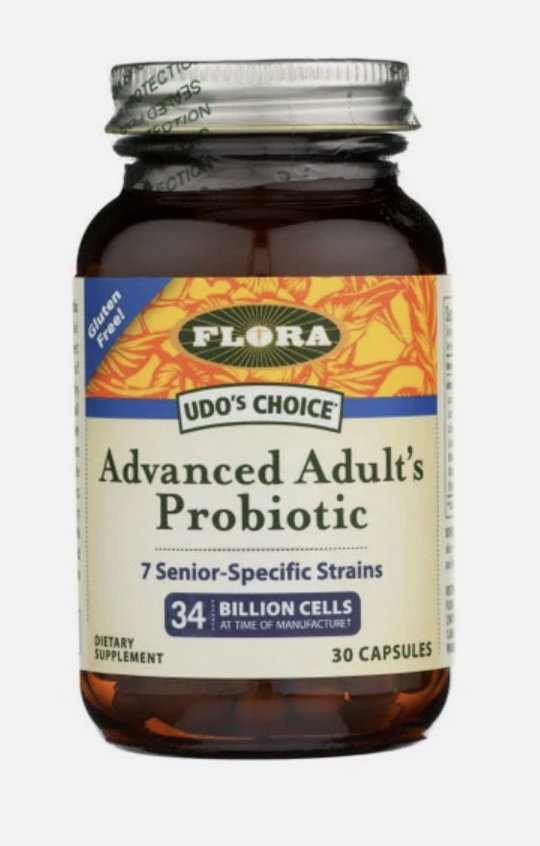 6/26 Flora - Advanced Adult's Blend Probiotic, Seven Senior-Specific Strains, Gluten Free, Raw Probiotic with 34 Billion Cells, 30 Capsules