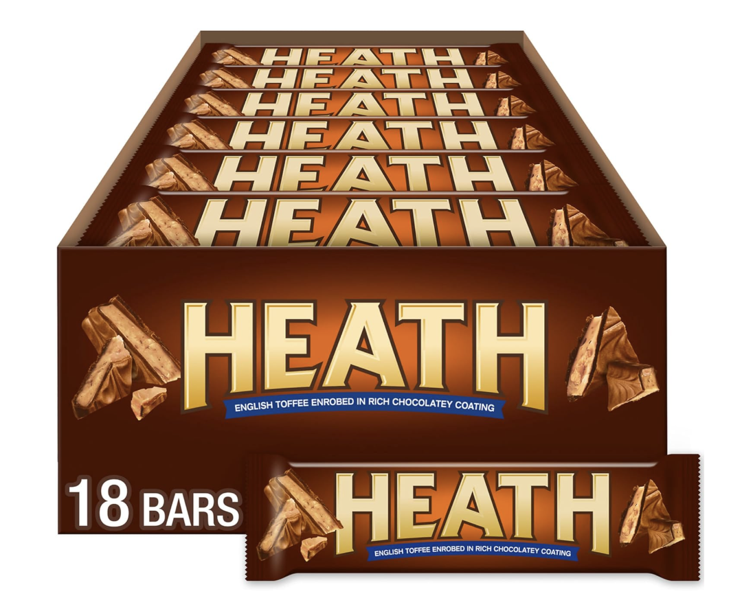 HEATH Chocolatey English Toffee Candy Bars, 1.4 oz (18 Count)