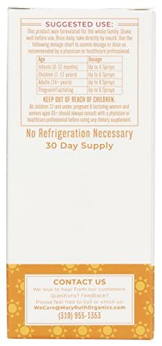 MaryRuth's, Vegan Vitamin D3 Liquid Spray, Unflavored, 10 Mcg, 1 Fl Oz (30 Ml)