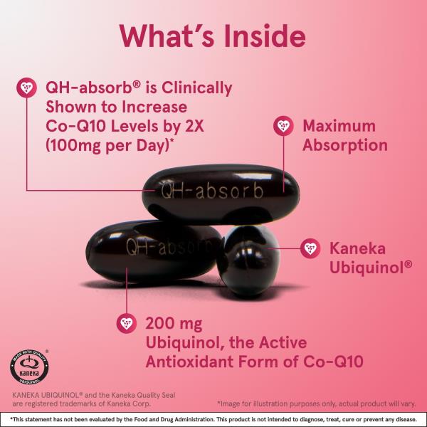 Jarrow Formulas CoQ10 200mg Softgels - 60 Day Supply, Ubiquinol Co Q 10 Supplement for Cardiovascular Health, 60 Softgels