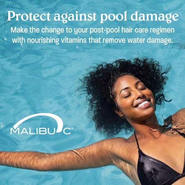 Malibu C Swimmers Wellness Hair Conditioner for Women, Men & Kids - Moisturizing Swim Conditioner to Restore Shine Affected by Pool Chlorine & Ocean Salt Water - Protein Rich Hair Care (33.8oz)