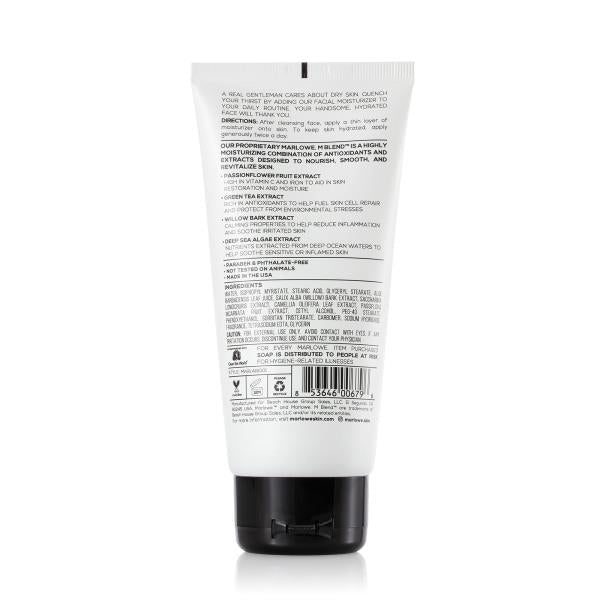 MARLOWE. No. 123 Facial Moisturizer 6 oz, Daily Face Lotion with Aloe Vera & Green Tea Extract, Hydrates, Nourishes, Restores & Soothes, Lightweight, Non-Greasy, Fresh Aloe Citron Scent