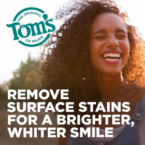 (6 tubes) Tom's of Maine Fluoride-Free Antiplaque & Whitening Natural Toothpaste, Spearmint, 5.5 oz.