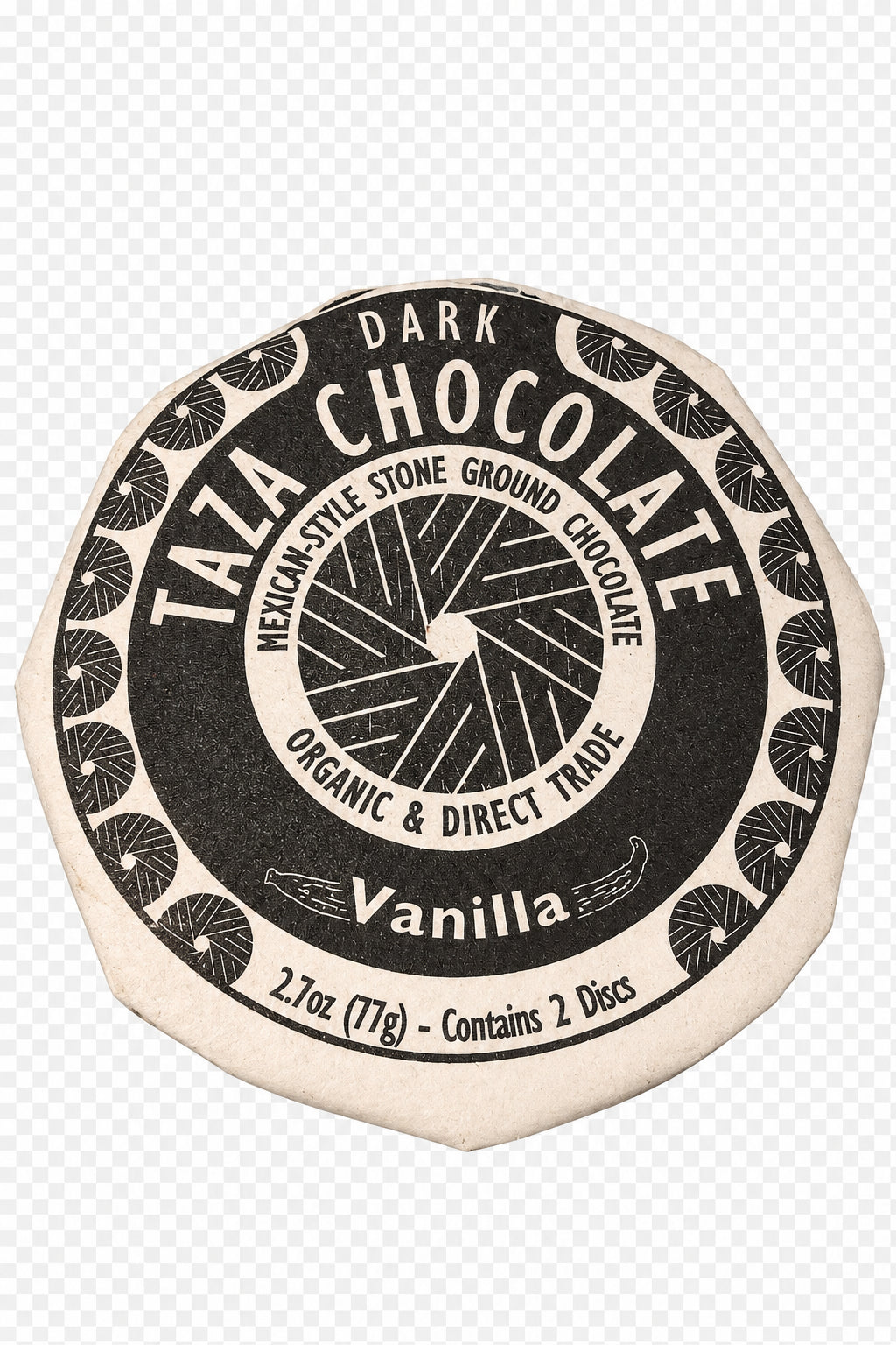 12x Taza Vanilla Dark Chocolate Organic Mexicano Disc 50% Stone Ground