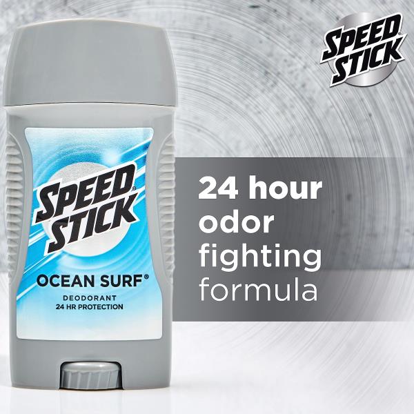 Speed Stick Men's Deodorant, Ocean Surf, 3 Ounce, 4 Pack, Packaging may Vary
