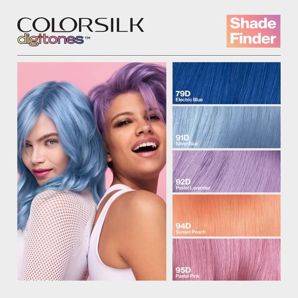 Revlon ColorSilk Digitones Permanent Hair Color with Keratin, 95D Pastel Pink, 2 Count
