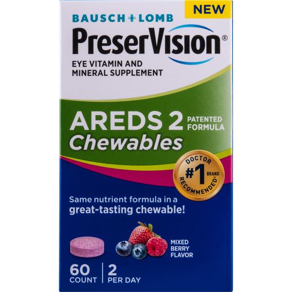 PreserVision AREDS 2 Formula Vitamin & Mineral Supplement 60 Ct Chewables 8/26