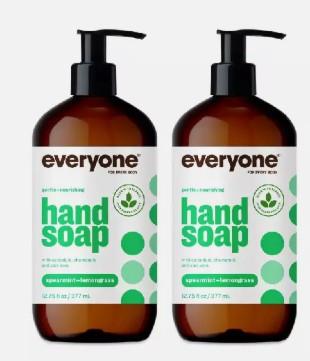 Everyone Liquid Hand Soap, 12.75 Ounce (Pack of 1), Spearmint and Lemongrass, Plant-Based Cleanser with Pure Essential Oils