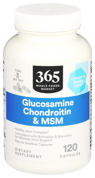 365 by Whole Foods Market, Glucosamine Chondroitin and MMS, 120 Capsules