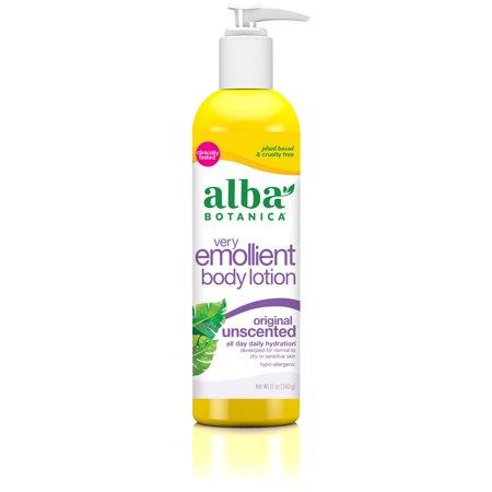 (3) Alba Botanica Very Emollient Body Lotion Unscented 12 Fl Oz