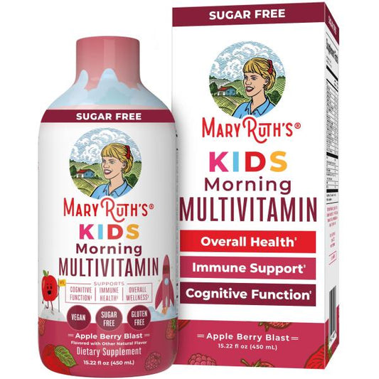 MaryRuth's Kids Liquid Morning Multivitamin | Kids Multivitamin | Immune Support | Vitamin C & D | Kids Vitamins | Kids Vitamins multivitamin | Vegan | 30-180 Servings | 15.22 fl oz