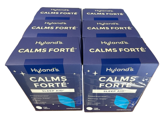 6 PACK Hyland's Calms Forte Sleep & Stress Support 100 Tablets