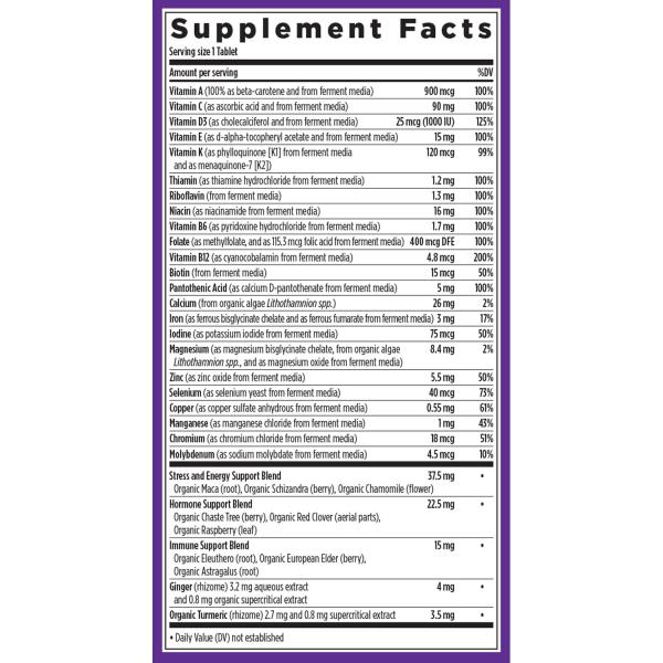 New Chapter Women's Multivitamin for Immune, Beauty + Energy Support with Fermented Nutrients - Every Woman's One Daily, Made with Organic Vegetables & Herbs, Non-GMO, Gluten Free, 48 Count