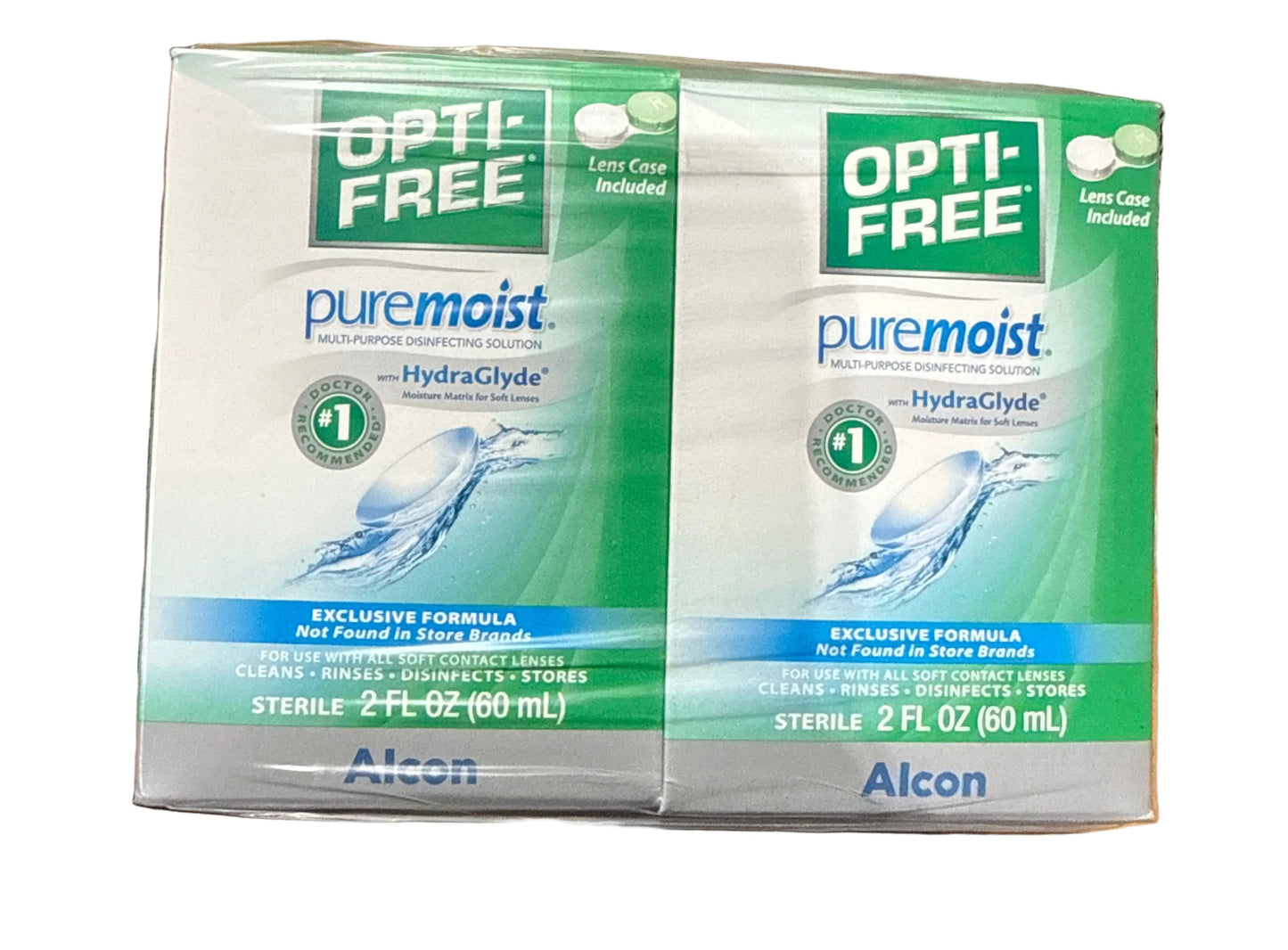 4X 9/26 Alcon Opti Free Pure Moist Disinfecting Cleaning Solution Lens Case, 2 Oz Ea.
