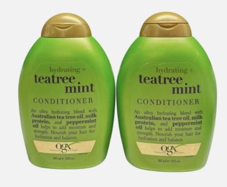 (2) OGX Hydrating Tea Tree Mint Conditioner, Tea Tree & Peppermint Oil 13 fl oz