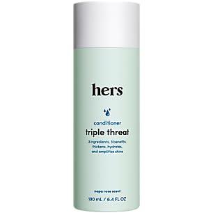 2 hers Triple Threat Conditioner  Color Safe Hair Loss Conditioner  6.4 fl oz