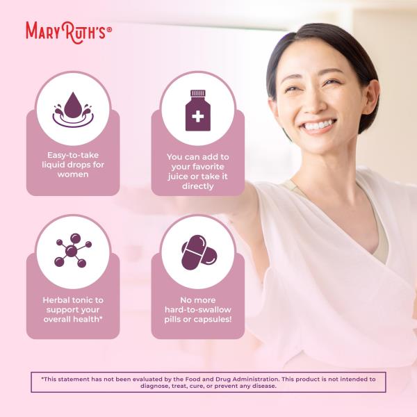 READ MaryRuth Organics USDA Organic Women's Wellness Liquid Herbal Supplements | Includes Stinging Nettle, Raspberry Leaf, Eleuthero Root, Chaste Tree Berry | Menstrual Support | Non-GMO, Vegan