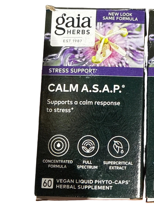 9/26 Gaia Herbs Calm A.S.A.P. - 60 Vegan Capsules