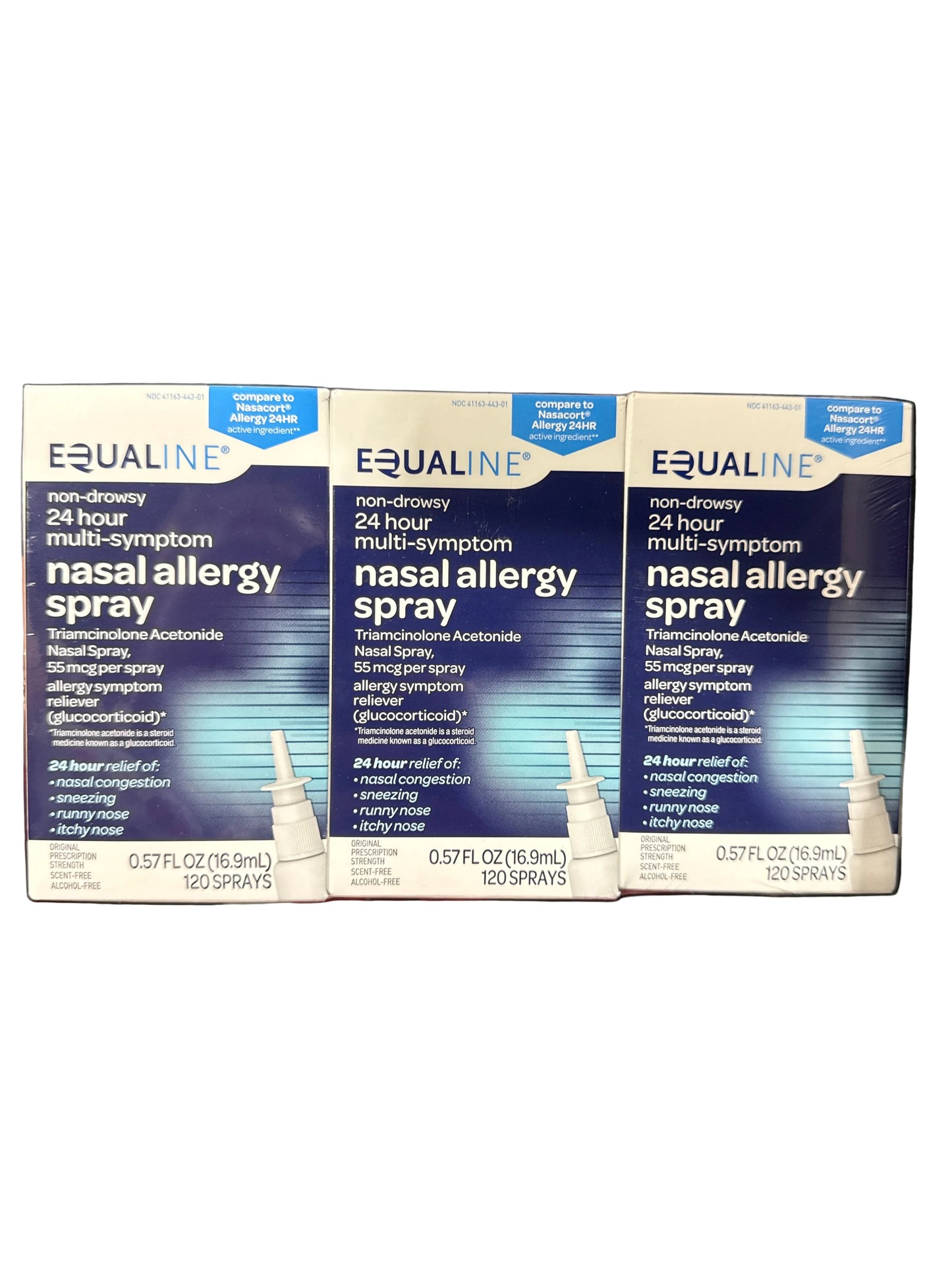 1/27 Equaline compareto Nasacort Allergy 24HR Spray 120X3=360