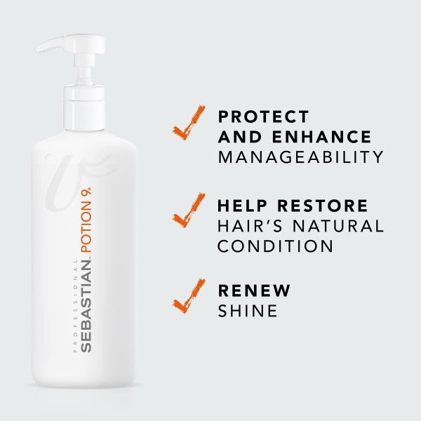 Sebastian Professional Potion 9 Wearable Hair Styling Treatment | Leave-in Conditioner with Flexible Hold | 16.9 fl oz