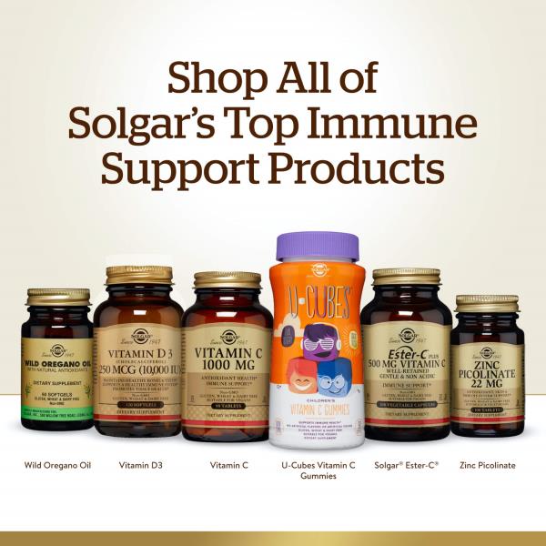 Solgar Ester-C Plus 1000 mg Vitamin C (Ascorbate Complex) - 180 Tablets - Gentle & Non Acidic - Supports Upper Respiratory Health - Non-GMO, Gluten-Free - 180 Servings