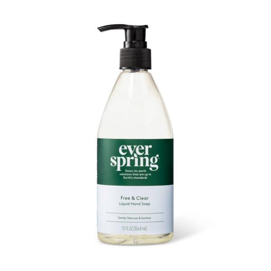 (6 bottles) Unscented Liquid Hand Soap - 12 Fl Oz - Everspring™