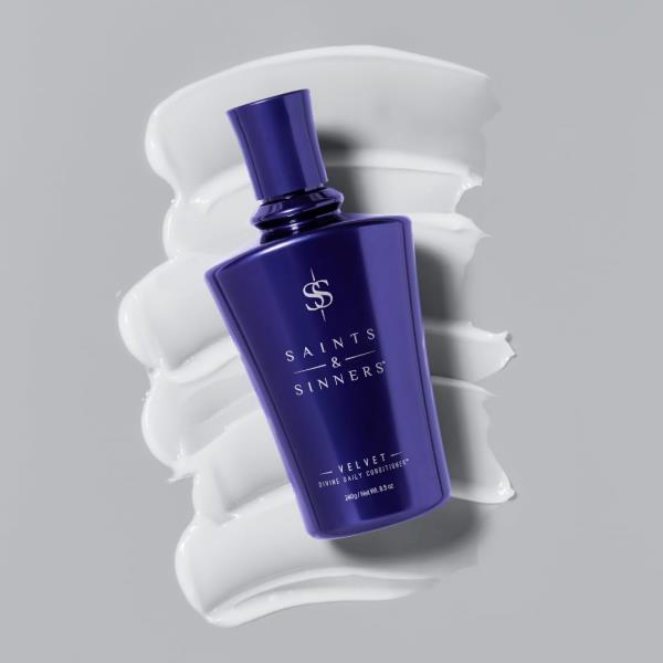 Saints & Sinners Velvet Divine Daily Conditioner for Dry, Moisture-Starved, Damaged Hair - Repair, Strengthen, Detangle & Eliminate Frizz.