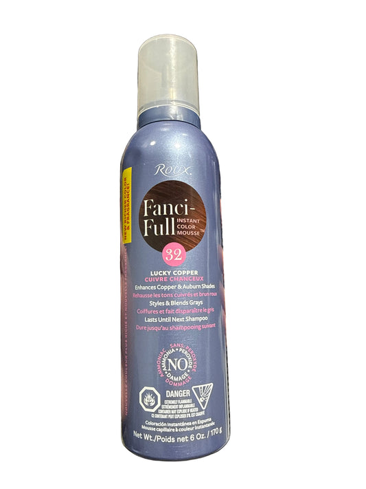 ROUX Fanci-Full Color 32 Lucky Copper Styling Mousse for Hair 6 oz