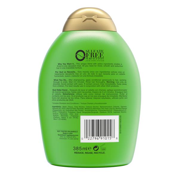 (2) OGX Hydrating Tea Tree Mint Conditioner, Tea Tree & Peppermint Oil 13 fl oz