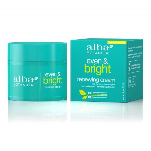 (3) Alba Botanica Even and Bright Renewal Cream 2 Fl. Oz (Packaging May Vary)